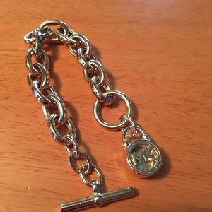 Michael Kors Jewelry - Michael Kors gold-tone chain bracelet with MK logo Michael Kors Jewelry - Michael Kors gold-tone chain bracelet with MK logo